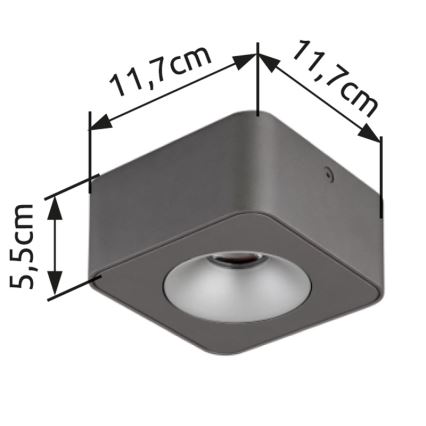 Globo - LED loftlampe LED/6,5W/230V 11,7x11,7 cm