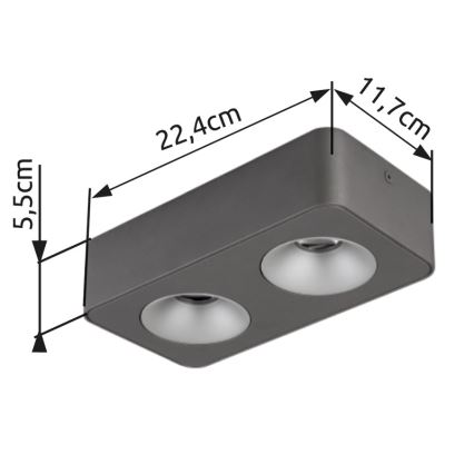 Globo - LED loftlampe LED/11W/230V 11,7x22,4 cm