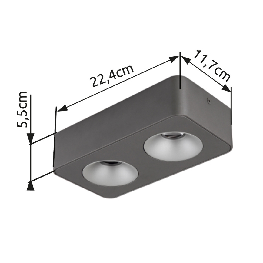 Globo - LED loftlampe LED/11W/230V 11,7x22,4 cm