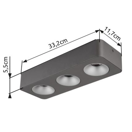 Globo - LED loftlampe LED/14W/230V 11,7x33,2 cm
