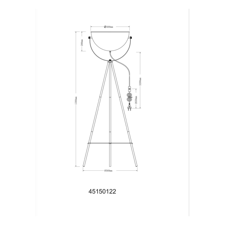 Globo - Gulvlampe 1xE27/40W/230V