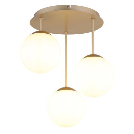 Globo - Overflademonteret lysekrone 3xE14/25W/230V messing