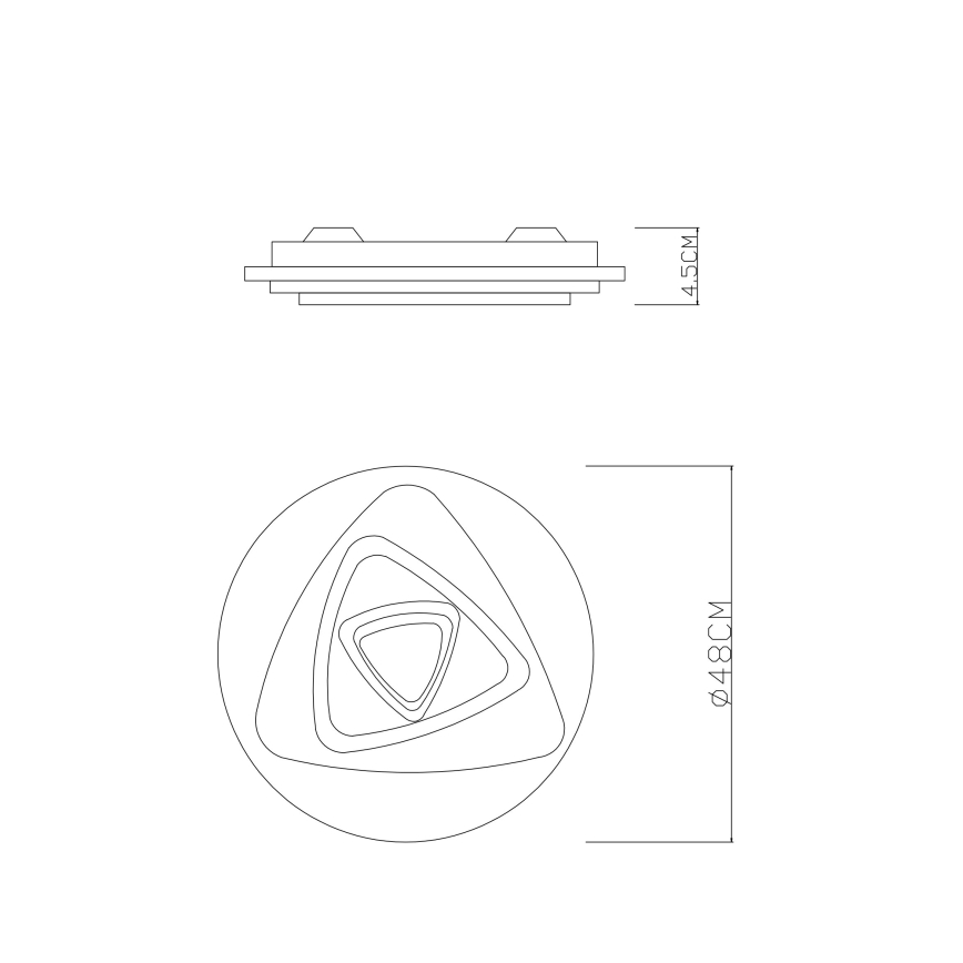 Globo - LED loftlampe dæmpbar LED/46W/230V 3000-6000K + fjernbetjening