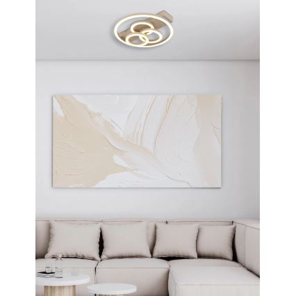 Globo - LED-dæmpbar loftlampe LED/40W/230V 2700-6500K 35x33 cm beige + fjernbetjening