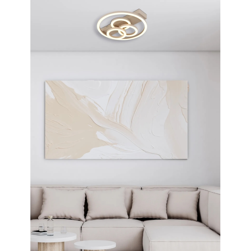 Globo - LED-dæmpbar loftlampe LED/40W/230V 2700-6500K 35x33 cm beige + fjernbetjening