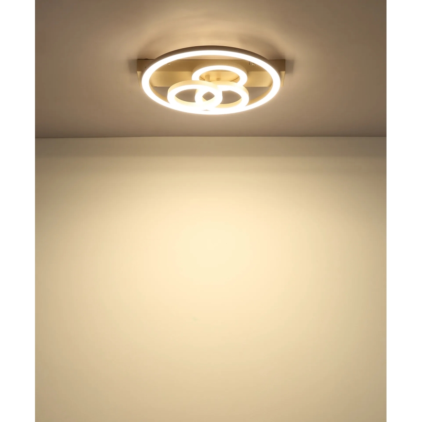 Globo - LED-dæmpbar loftlampe LED/40W/230V 2700-6500K 35x33 cm beige + fjernbetjening