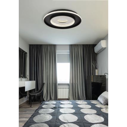 Globo - LED loftlampe dæmpbar LED/30W/230V 2700-6500K diameter 52,5 cm sort + fjernbetjening