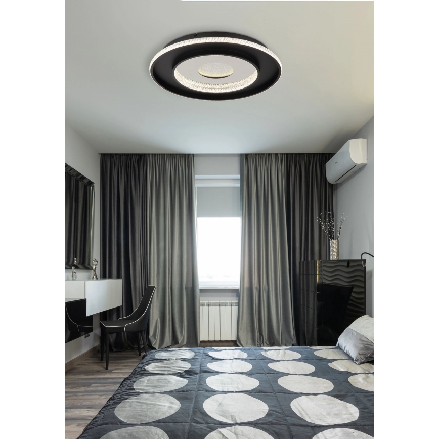 Globo - LED loftlampe dæmpbar LED/30W/230V 2700-6500K diameter 52,5 cm sort + fjernbetjening
