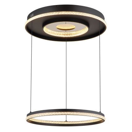 Globo - LED dæmpbar loftlampe på kabel LED/54W/230V 2700-6500K Ø 60 cm sort + fjernbetjening