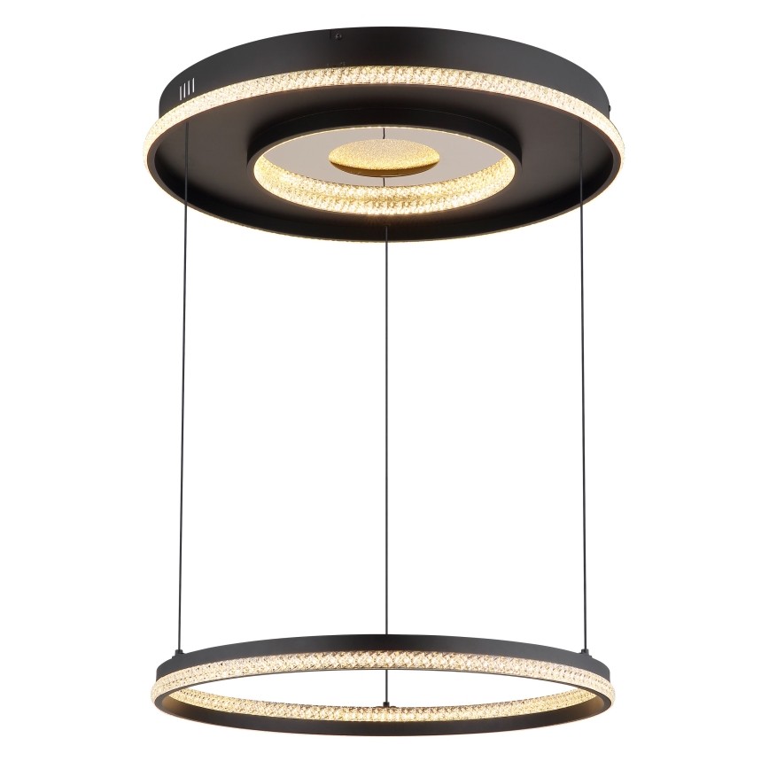 Globo - LED dæmpbar loftlampe på kabel LED/54W/230V 2700-6500K Ø 60 cm sort + fjernbetjening