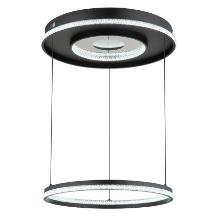 Globo - LED dæmpbar loftlampe på kabel LED/54W/230V 2700-6500K Ø 60 cm sort + fjernbetjening