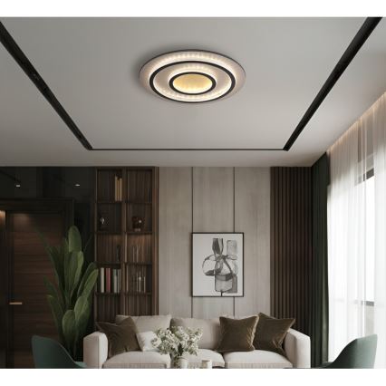Globo - Dæmpbar LED-loftlampe LED/60W/230V 3000-6500K Ø 55 cm sort + fjernbetjening