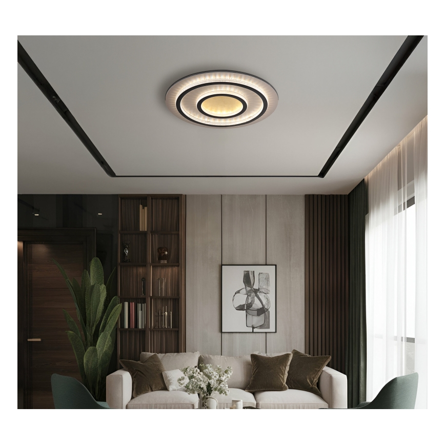 Globo - Dæmpbar LED-loftlampe LED/60W/230V 3000-6500K Ø 55 cm sort + fjernbetjening