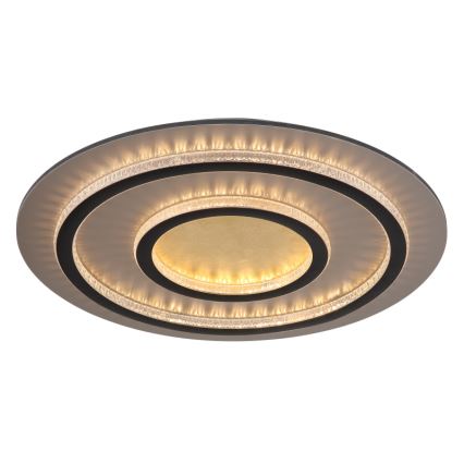 Globo - Dæmpbar LED-loftlampe LED/60W/230V 3000-6500K Ø 55 cm sort + fjernbetjening
