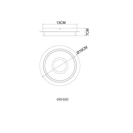 Globo - LED loftlampe LED/8W/230V 3000K Ø 16 cm