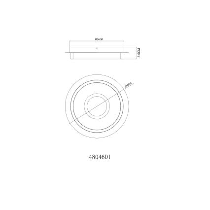 Globo - LED loftlampe LED/24W/230V 3000K Ø 40 cm