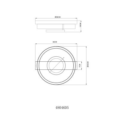 Globo - LED-loftlampe LED/18W/230V 3000K 33x36 cm
