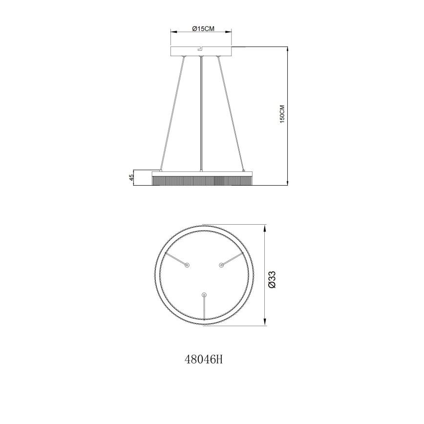 Globo - LED-pendel med kabel LED/16W/230V 3000K