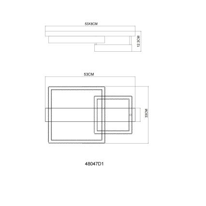 Globo - LED-loftlampe LED/24W/230V 3000K 33x53 cm