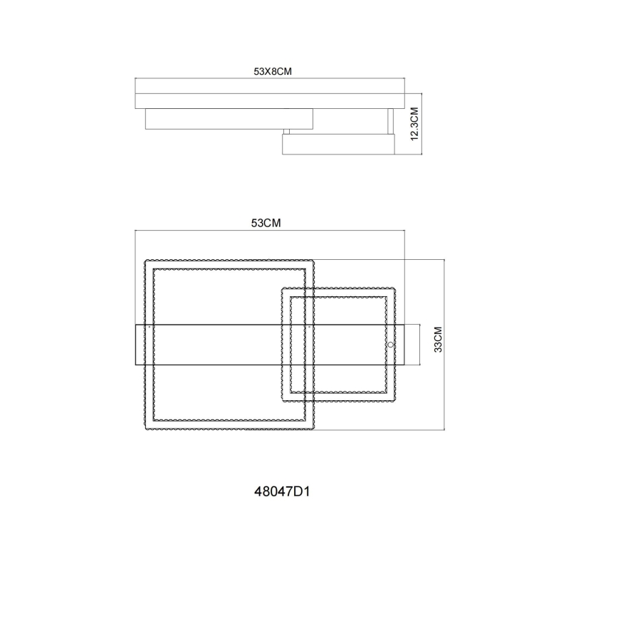 Globo - LED-loftlampe LED/24W/230V 3000K 33x53 cm