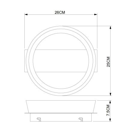 Globo - LED-loftlampe LED/12W/230V 3000K 26x25 cm