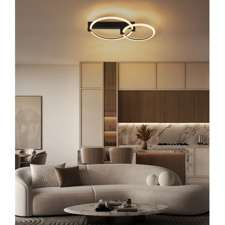 Globo - LED loftlampe LED/24W/230V 3000K 58x38 cm sort