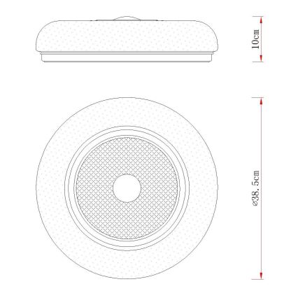 Globo - LED-loftlampe LED/24W/230V 2700/4000/6000K Ø 38,5 cm hvid