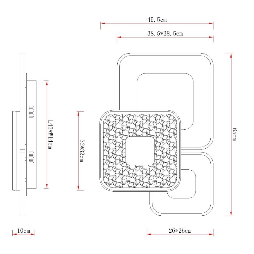 Globo - LED dæmpbar loftlampe LED/55W/230V 2700-6000K 65x45,5 cm + fjernbetjening
