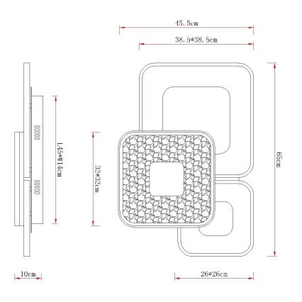 Globo - Dæmpbar LED-loftlampe LED/55W/230V 2700-6000K 65x45,5 cm + fjernbetjening