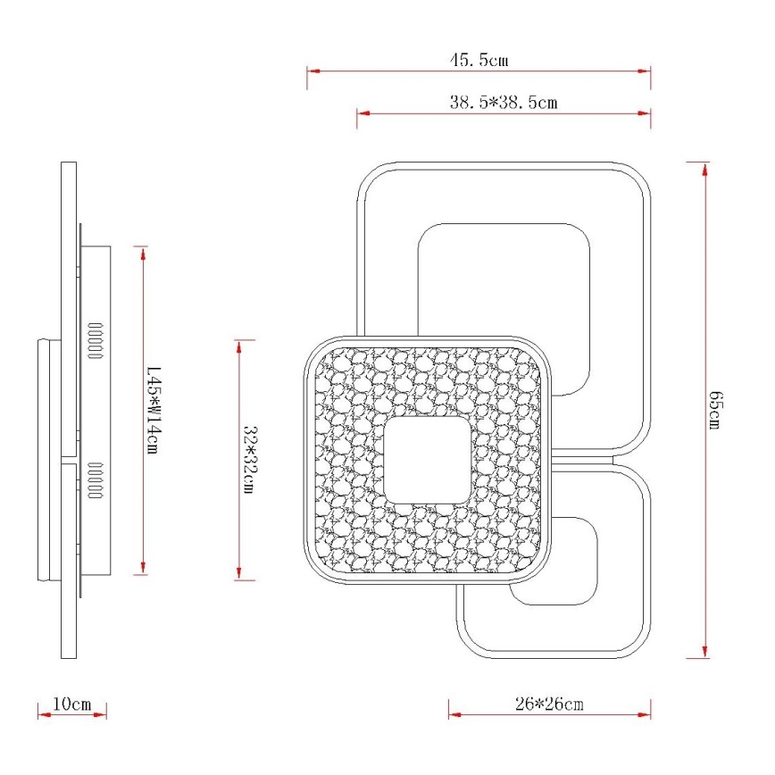 Globo - Dæmpbar LED-loftlampe LED/55W/230V 2700-6000K 65x45,5 cm + fjernbetjening