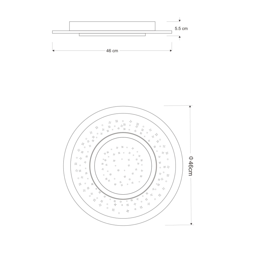Globo - LED loftlampe dæmpbar LED/44W/230V 2700-6000K + fjernbetjening