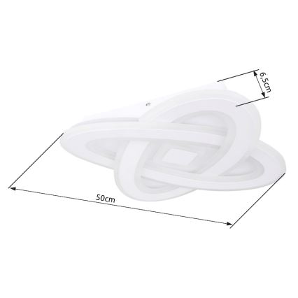 Globo - LED loftlampe dæmpbar LED/36W/230V 3000-6000K diameter 50 cm hvid + fjernbetjening