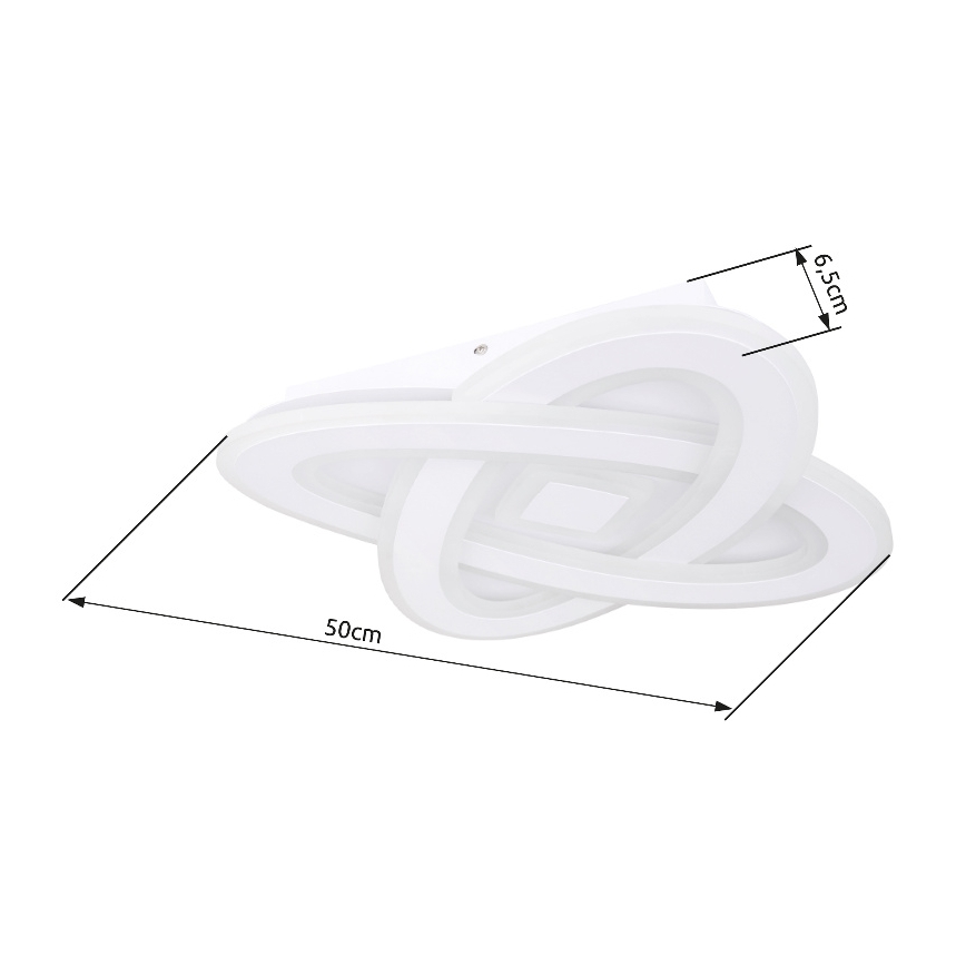 Globo - LED loftlampe dæmpbar LED/36W/230V 3000-6000K diameter 50 cm hvid + fjernbetjening