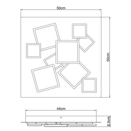 Globo - LED loftlampe dæmpbar LED/50W/230V + fjernbetjening