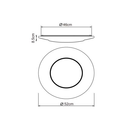 Globo - LED loftlampe LED/24W/230V 3000/4500/6500K