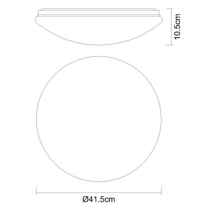 Globo - LED RGB dæmpbar loftlampe LED/24W/230V + LED/8W 2700-6500K Ø 41 cm + fjernbetjening