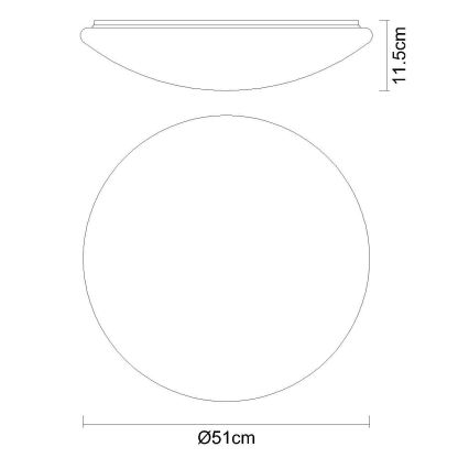 Globo - LED RGB dæmpbar loftlampe LED/48W/230V + LED/10W 2700-6500K Ø 50 cm + fjernbetjening