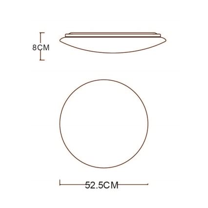 Globo - LED dæmpbar loftlampe LED/48W/230V 3000-6400K + fjernbetjening