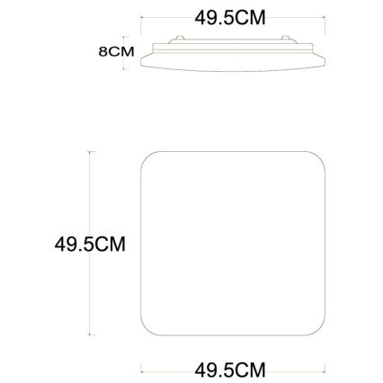 Globo - LED loftlampe dæmpbar LED/40W/230V 2700-6500K diameter 50 cm Wi-Fi Tuya + fjernbetjening