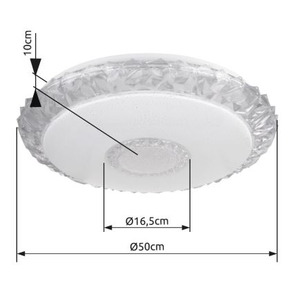 Globo - LED loftlampe dæmpbar LED/40W/230V 2700-6500K diameter 50 cm Wi-Fi Tuya + fjernbetjening
