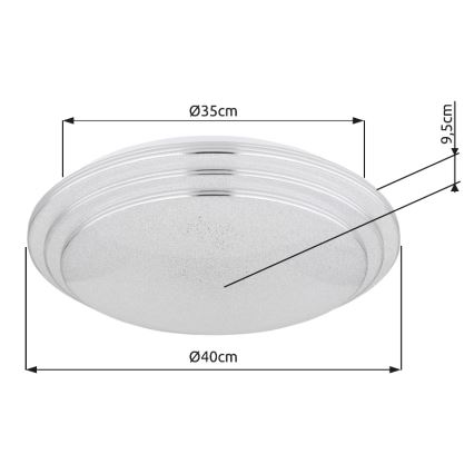 Globo - LED loftlampe dæmpbar LED/18W/230V diameter 40 cm 2700-6500K + fjernbetjening