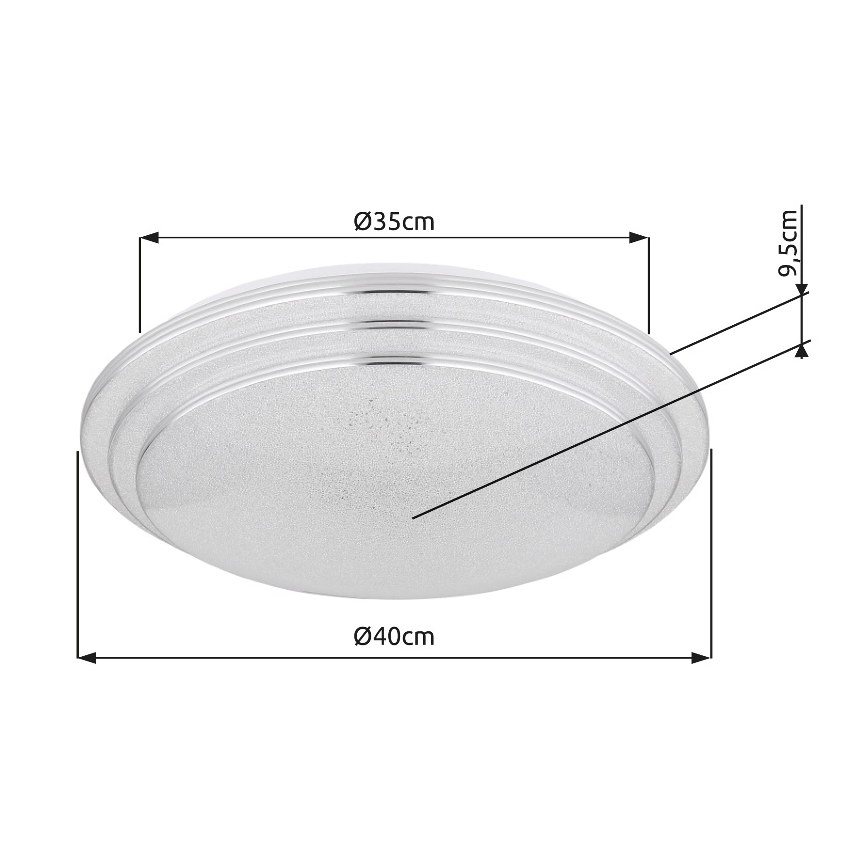 Globo - LED loftlampe dæmpbar LED/18W/230V diameter 40 cm 2700-6500K + fjernbetjening