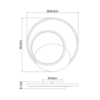 Globo - LED loftlampe dæmpbar LED/36W/230V + fjernbetjening