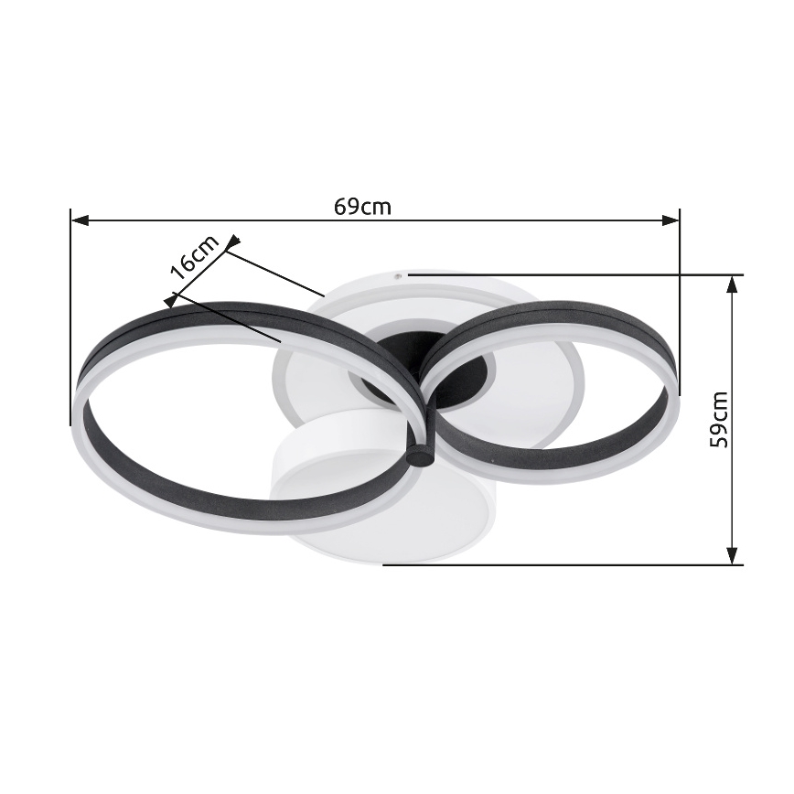 Globo - LED loftlampe dæmpbar LED/48W/230V 2700-6000K Wi-Fi Tuya + fjernbetjening