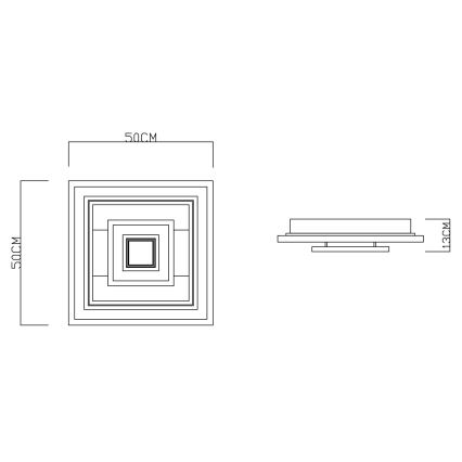 Globo - LED loftlampe dæmpbar LED/50W/230V 2700-6000K + fjernbetjening