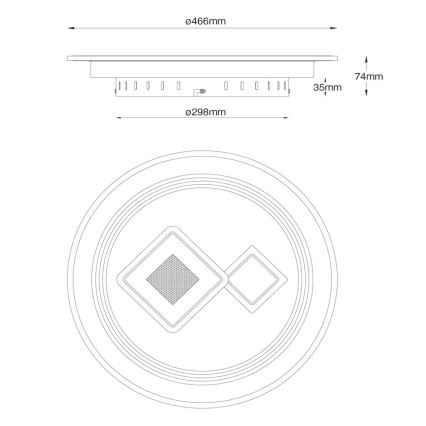 Globo - LED loftlampe dæmpbar LED/40W/230V 2700-6500K + fjernbetjening