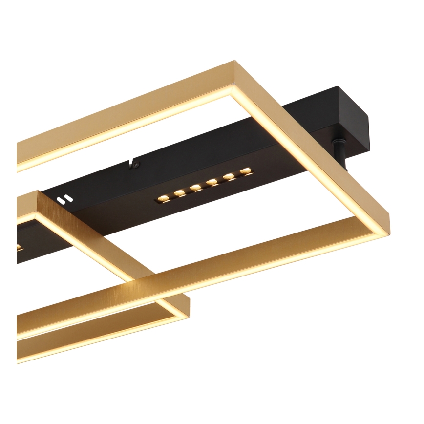 Globo 48461-54 - LED loftlampe LUFFY LED/54W/230V 39,8x90 cm sort/guld