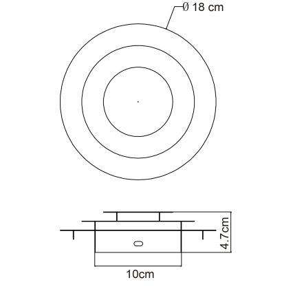 Globo - LED loftlampe LED/18W/230V 3000K Ø 18 cm guld