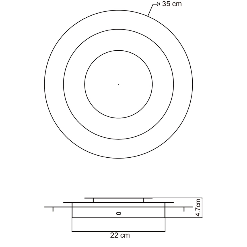 Globo - LED loftlampe LED/24W/230V 3000K Ø 35 cm guld
