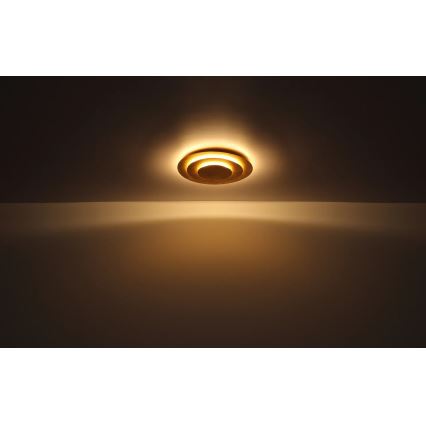 Globo - LED-loftlampe, 40 W, 230 V, 3000 K, Ø 49 cm, guldfarvet